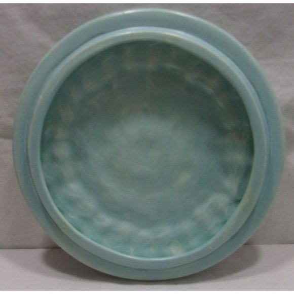 Lidded Turquoise Glazed Ceramic Catch-All Jewelry/Trinket Dish Box 7" - Picture 6 of 9